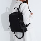 Рюкзак на молнии, RICHET, 3 наружных кармана, цвет чёрный - фото 24441619