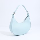 Сумка-багет на молнии, цвет голубой - фото 24544019