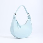 Сумка-багет на молнии, цвет голубой - фото 24544020