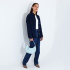 Сумка-багет на молнии, цвет голубой - фото 24544023