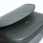 Сумка-мессенджер RICHET на магните, наружный карман, длинный ремень, цвет зелёный - Фото 7