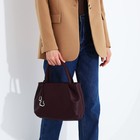 Сумка-мешок RICHET на молнии, наружный карман, длинный ремень, цвет бордовый - Фото 8