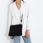 Сумка кросс-боди RICHET на молнии, наружный карман, цвет чёрный - фото 22195914