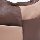 Сумка кросс-боди RICHET на молнии, наружный карман, цвет коричневый/бежевый - фото 12001578