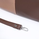 Сумка кросс-боди RICHET на молнии, наружный карман, цвет коричневый/бежевый - фото 12001580