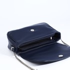 Сумка-мессенджер RICHET на магните, наружный карман, длинный ремень, цвет синий - фото 12001599