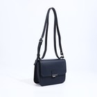 Сумка женская RICHET на клапане, длинный ремень, цвет синий - фото 22196013
