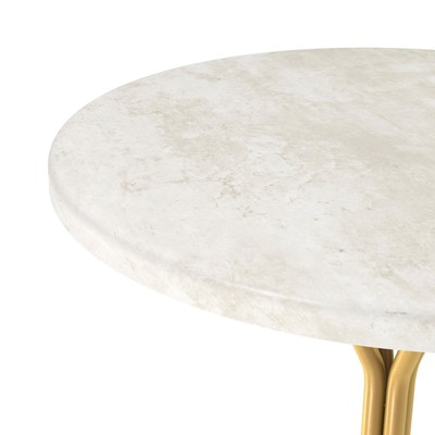 Столик журнальный, 410х410х515, Золото/Бетон хафит