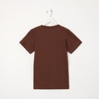 Футболка для мальчика, цвет коричневый, рост 134 см - фото 59350653