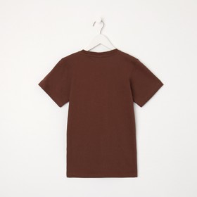 Футболка для мальчика, цвет коричневый, рост 134 см