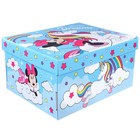 Коробка подарочная складная с крышкой, 31 х 25,5 х 16 "Dreams", Минни и единорог - фото 6903866