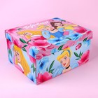 Подарочная коробка с крышкой, складная "Поздравляю" 31х25.5х16 см, Принцессы - фото 319443677