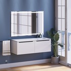 Тумба подвесная Uperwood, под раковину Uperwood Tanos 120, правая, цвет белый/графит - Фото 2