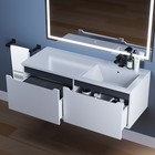 Тумба подвесная Uperwood, под раковину Uperwood Tanos 120, правая, цвет белый/графит - Фото 4