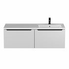 Тумба подвесная Uperwood, под раковину Uperwood Tanos 120, правая, цвет белый/графит - Фото 5