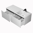 Тумба подвесная Uperwood, под раковину Uperwood Tanos 120, правая, цвет белый/графит - Фото 6