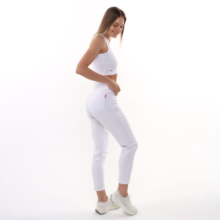 Джинсы женские укороченные, цвет белый, размер 42 (25) 62712