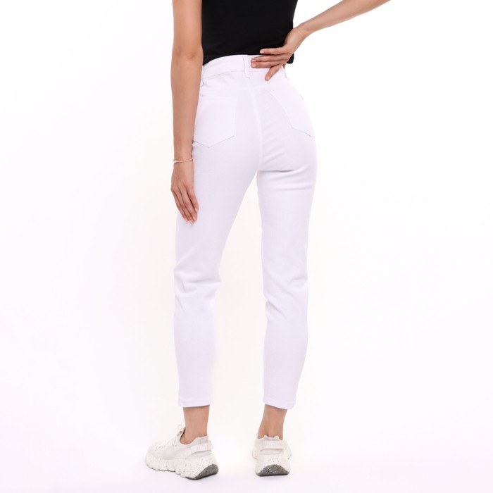 Джинсы женские укороченные, цвет белый, размер 44-46 (28) 62715