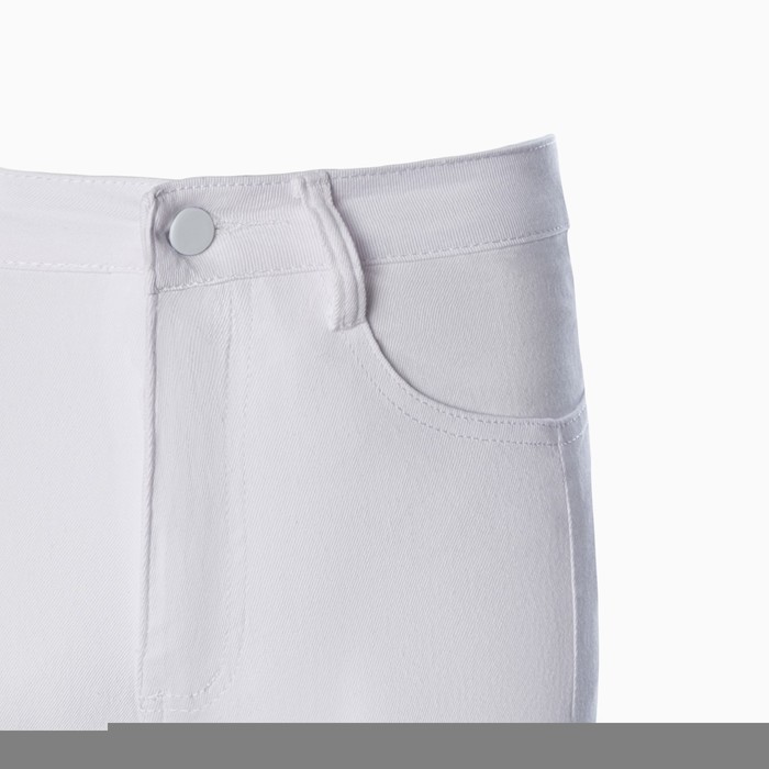 Джинсы женские укороченные, цвет белый, размер 44-46 (28) 62715