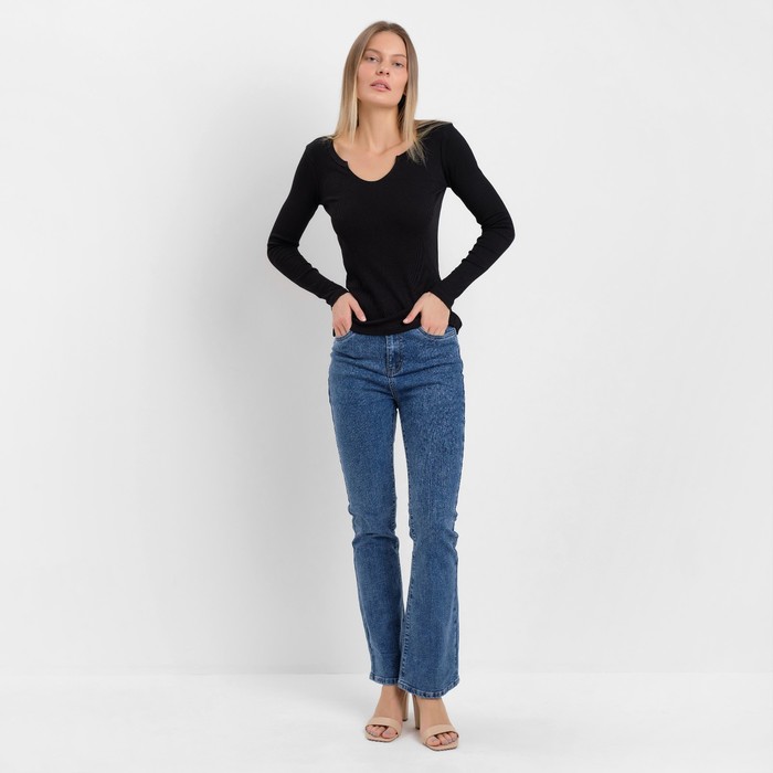 Джинсы-клёш женские, цвет синий, размер 29 62721