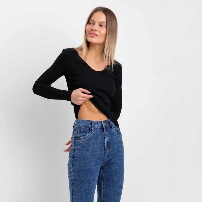 Джинсы-клёш женские, цвет синий, размер 29 62721