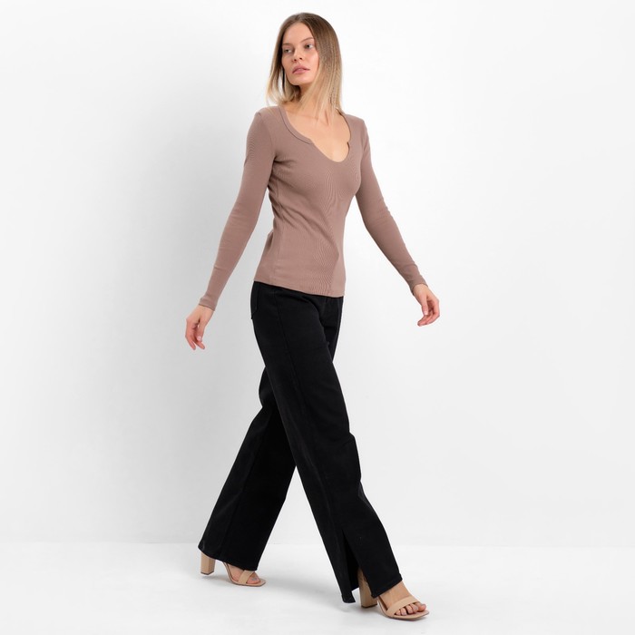 Джинсы-палаццо женские, цвет чёрный, размер 29 62727