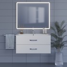 Тумба под раковину Uperwood Foster 100 см, подвесная, белая - Фото 2