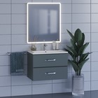 Тумба под раковину Uperwood Foster 70 см, подвесная, серый графит - Фото 3