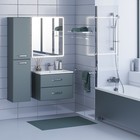 Тумба под раковину Uperwood Foster 70 см, подвесная, серый графит - Фото 7