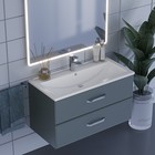 Тумба под раковину Uperwood Foster 90 см, подвесная, серый графит - Фото 4