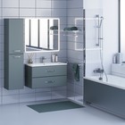 Тумба под раковину Uperwood Foster 90 см, подвесная, серый графит - Фото 7