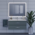 Тумба под раковину Uperwood Foster 100 см, подвесная, серый графит - Фото 2