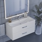 Тумба с раковиной Uperwood Foster 100 см, подвесная, белая - Фото 1