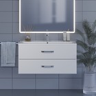 Тумба с раковиной Uperwood Foster 100 см, подвесная, белая - Фото 2