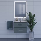 Тумба с раковиной Uperwood Foster 60 см, подвесная, серый графит - Фото 2