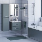 Тумба с раковиной Uperwood Foster 60 см, подвесная, серый графит - Фото 5