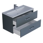 Тумба с раковиной Uperwood Foster 90 см, подвесная, серый графит - Фото 3