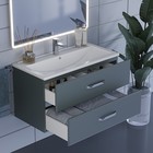 Тумба с раковиной Uperwood Foster 90 см, подвесная, серый графит - Фото 6
