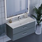 Тумба с раковиной Uperwood Foster 100 см, подвесная, серый графит - Фото 1