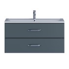 Тумба с раковиной Uperwood Foster 100 см, подвесная, серый графит - Фото 2