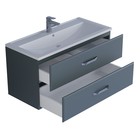Тумба с раковиной Uperwood Foster 100 см, подвесная, серый графит - Фото 3