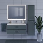 Тумба с раковиной Uperwood Foster 100 см, подвесная, серый графит - Фото 6