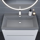 Раковина Uperwood Classic Quartz 80 см, кварцевая, серая матовая, бетон - Фото 2