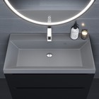 Раковина Uperwood Classic Quartz 80 см, кварцевая, серая матовая, бетон - Фото 3