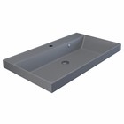 Раковина Uperwood Classic Quartz 80 см, кварцевая, серая матовая, бетон - Фото 5