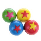 Мягкий мяч "Звёзды", 6,3 см, цвета МИКС - Фото 2