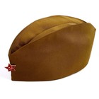 Карнавальный костюм военного: платье с длинными рукавами, пилотка, ремень, габардин, п/э, размер 30, 110-116 см - Фото 4