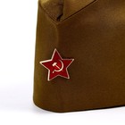 Карнавальный костюм военного: платье с длинными рукавами, пилотка, ремень, габардин, п/э, размер 30, 110-116 см - Фото 5