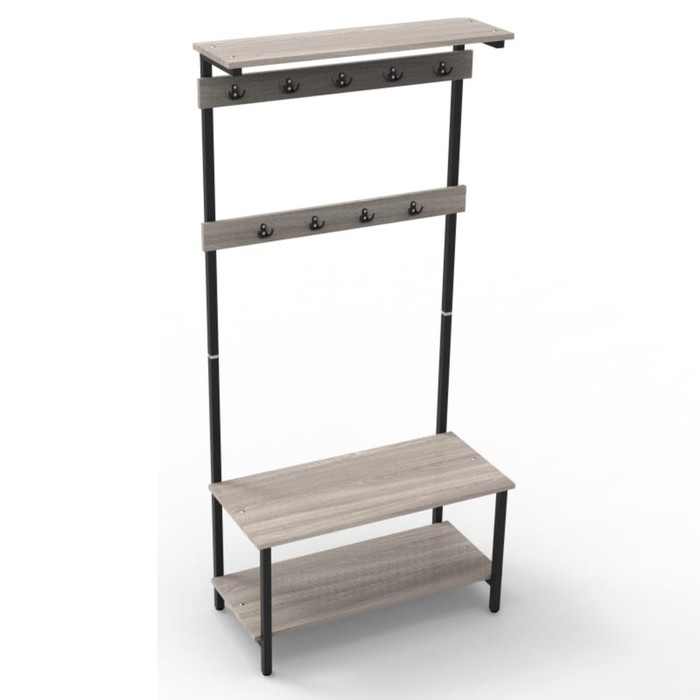 Вешалка «ВГР-5»,  каркас чёрный, цвет  ясень светлый шимо