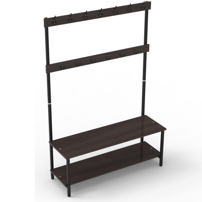 Вешалка «ВГР-6»,  каркас чёрный, цвет  ясень темный шимо